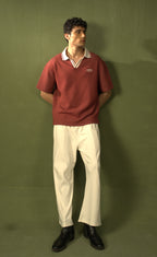 Red crab polo shirt