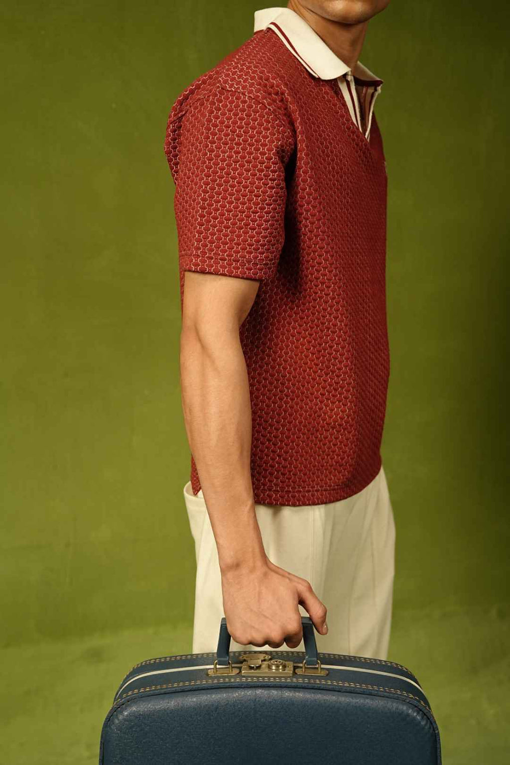 Red crab polo shirt
