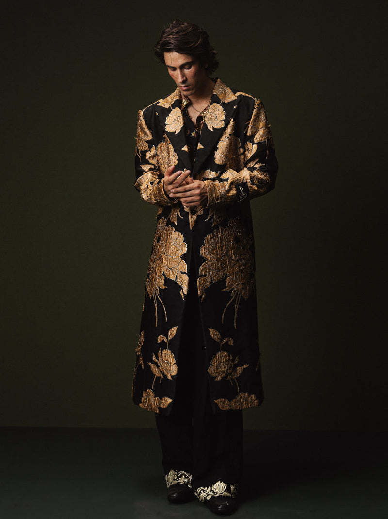 Lavish golden overcoat